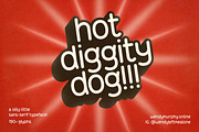 hot diggity dog! | silly sans-serif, a Sans Serif Font by wendyleftmealone (Thumbnail 1 of 7)