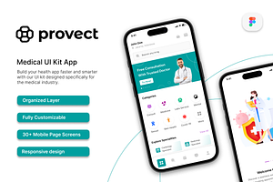 Provect - Health and Medical App UI, an UI Kit Template by restiyathena