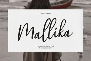 Mallika - Handwritten Script Font, a Script Font by Nokturnal13