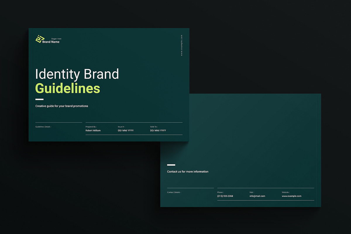 Digital Brand Guidelines Landscape, a Brochure Template by E-Type (Photo 7 of 7)