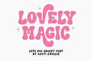 Lovely Magic - Cute Groovy Font, a Handwritten Font by SaktiAvellin (Thumbnail 1 of 8)