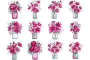 Spring Flowers Mason Jar Clipart, an Illustration by Designking (Thumbnail 3 of 5)