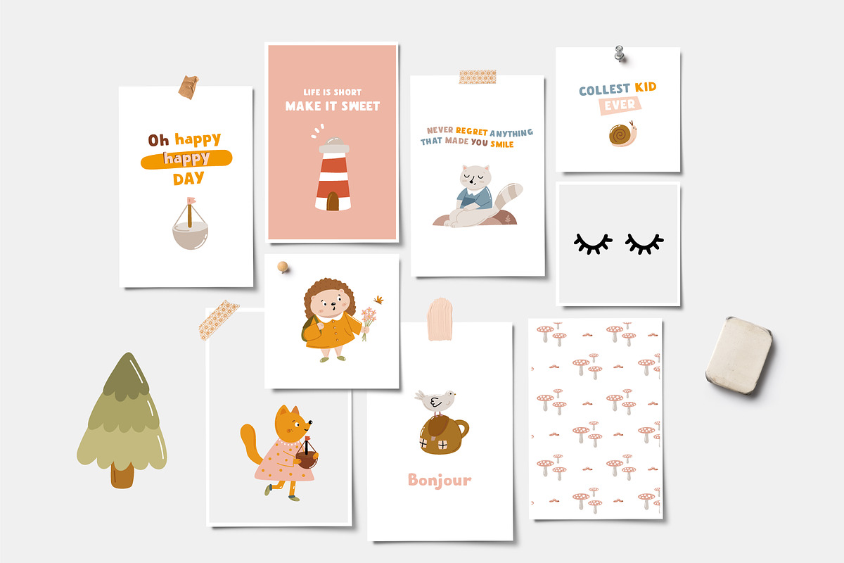 Little friends | Hand drawn font, a Sans Serif Font by JuliaVolkova (Photo 4 of 11)