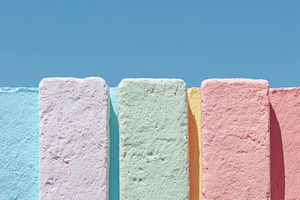 Colorful chalk against a clear sky, a Photo by Beautiful things