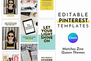 Yellow Pinterest Templates for Canva, a Social Media Template by ltsdesigns (Thumbnail 1 of 3)