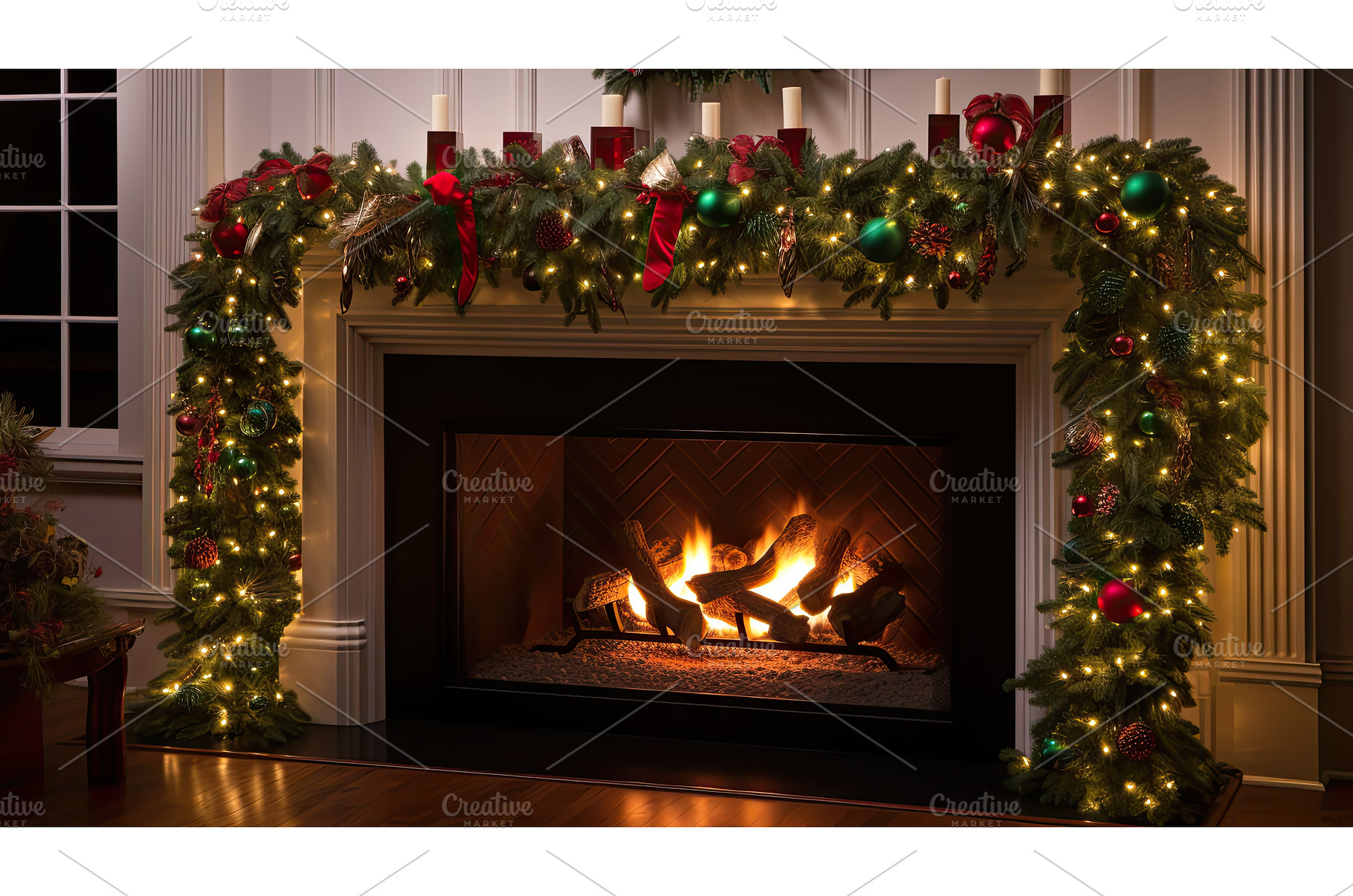 christmas holiday garlands ai, a Holiday Photo by pikepicture