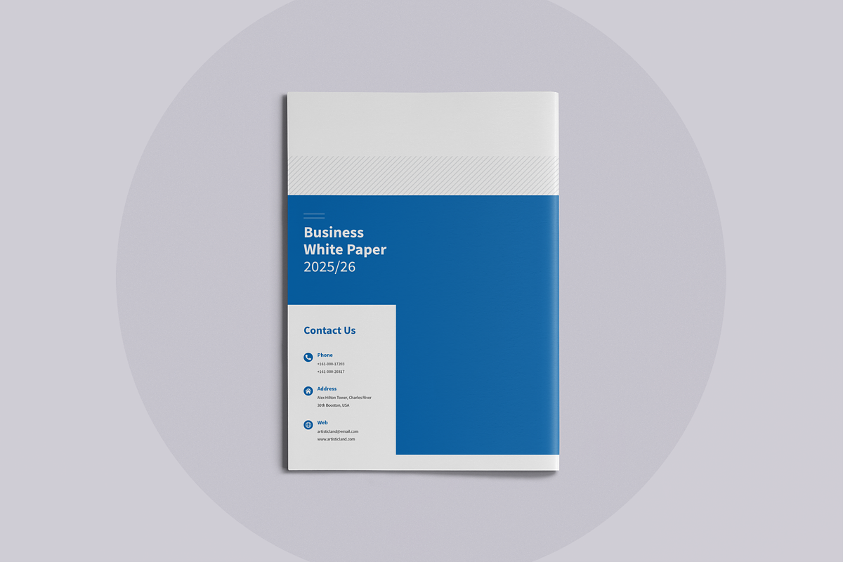 White Paper | Canva, Word, PPTX, IND, a Brochure Template by ArtisticLand (Photo 9 of 9)