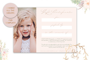 PSD Photo Gift Card Template 51