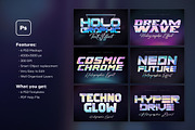 Holographic Text Effects, a Layer Style Add-On by Andrew Skoch Design (Thumbnail 2 of 8)