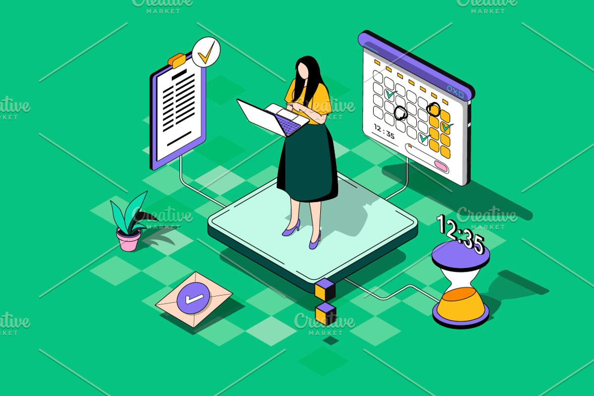 Business Isometric Web Illustrations, a Templates & Theme by alexdndz (Photo 21 of 21)
