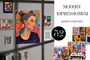 Modern Impressionism Posters, a Wallpaper Graphic by Kate Creative Studio (Thumbnail 1 of 7)