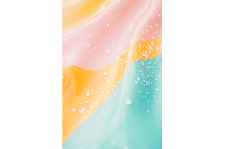 Abstract colorful fabric with water, an Abstract Photo by Lermont51
