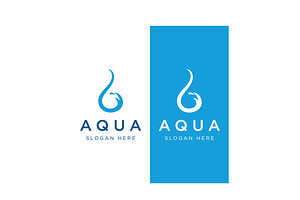 Natural blue aqua abstract logo desi, a Branding & Logo Template by LOGOCREATIVE