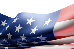 USA or American flag, an Illustration by ArtBackground