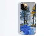 Blue Forest Landscape Art, a Decorative Illustration by Housui Patterns (Thumbnail 10 of 12)