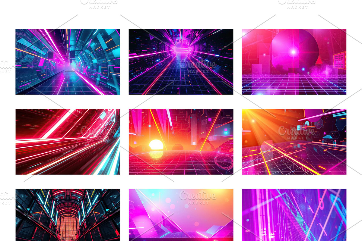 Futuristic Techno Backgrounds Pack, a Background Graphic by pictures for you (Photo 4 of 12)
