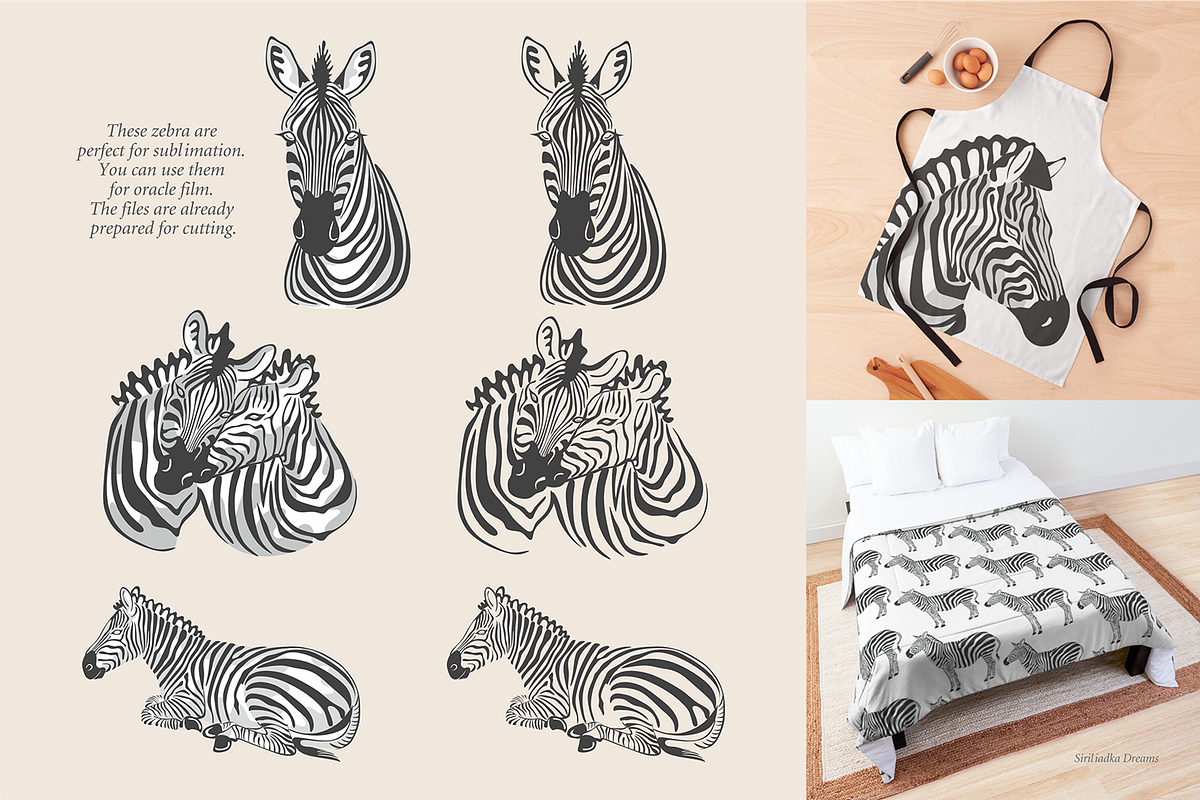 African zebras clipart, Safari Jungl, an Illustration by Siriliadka Dreams (Photo 3 of 6)