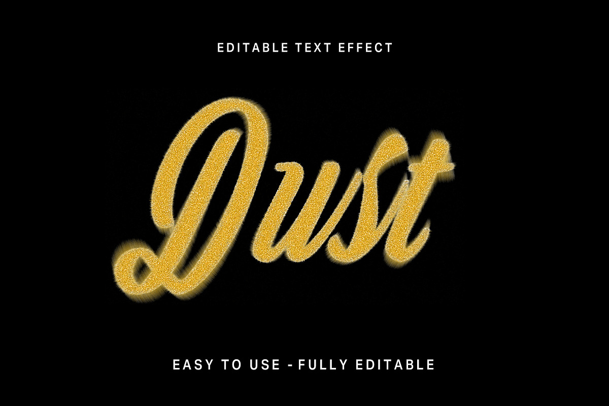 Dust Glitter Script Text Effect