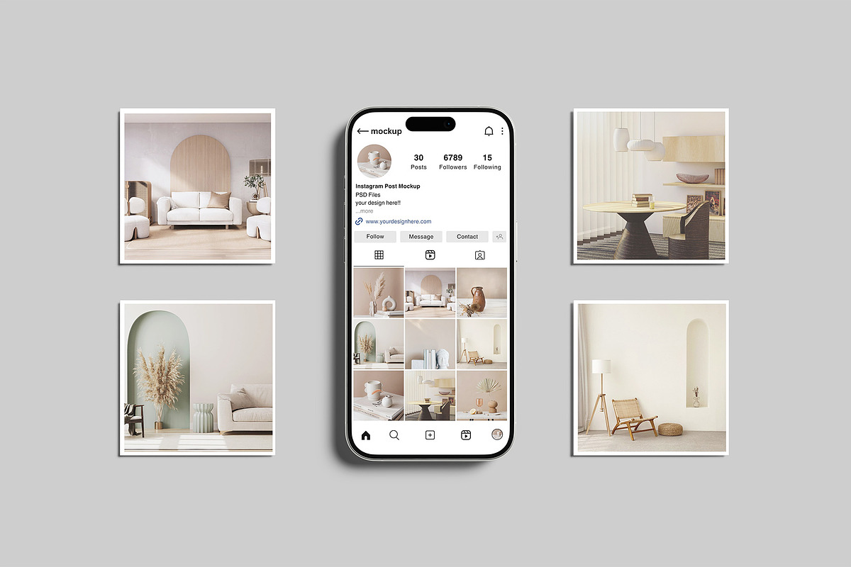 Instagram Post Mockup, a Social Media Template by Graphiculon (Photo 3 of 11)