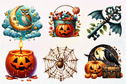 Vintage Halloween Clipart, an Illustration by Dream Creation (Thumbnail 7 of 7)
