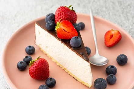 Cheesecake with blueberries, a Food & Drink Photo by Pandateam