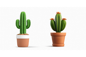3d Vector illustration of two potted, an Object Illustration by ZinetroN
