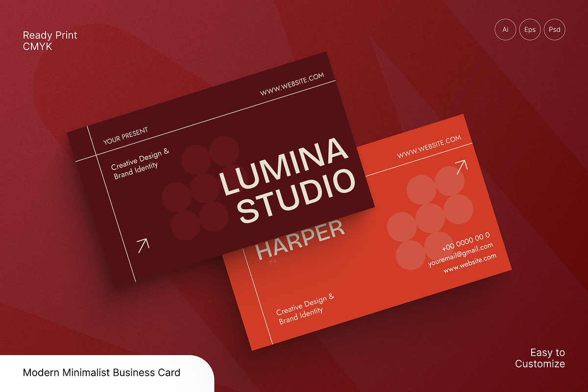 Modern Minimalist Business Card, a Business Card Template by Annora Studio (Photo 1 of 6)