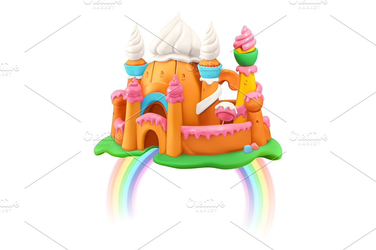 Sweet castle lollipop holiday poster, a Decorative Illustration by Allevinatis Studio (Photo 3 of 6)