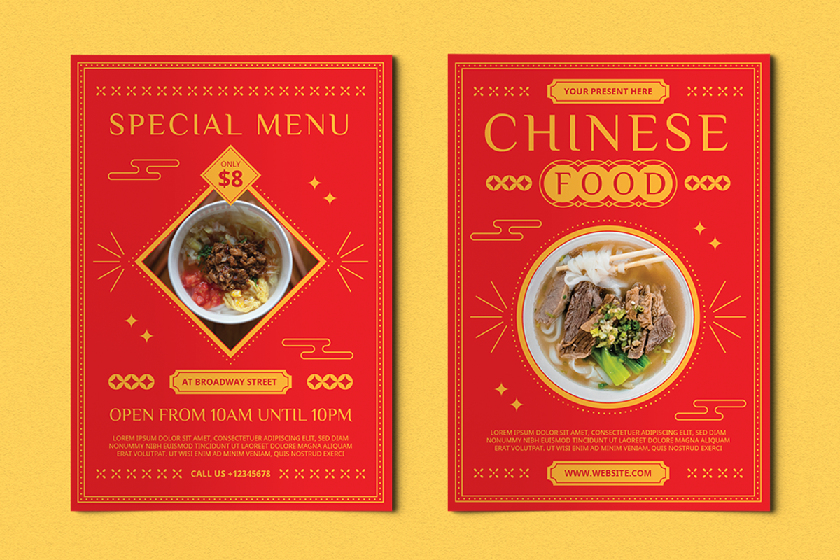 Chinese Food Flyer, a Flyer Template by Attype (Photo 3 of 5)
