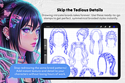 135 Y2K Female Hair Procreate Stamps, a Brush Add-On by Selentaori Studio (Thumbnail 6 of 10)