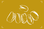 PISTACHIOS LINE ART (12+ ELEMENTS), a Food Illustration by Bonfloret Studio (Thumbnail 7 of 7)