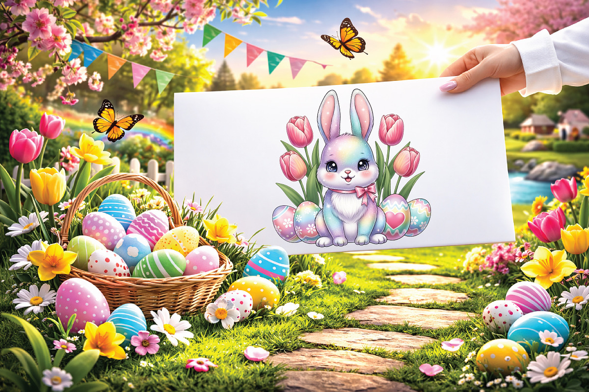 Floral Coquette Easter Bunny PNG, an Illustration by Black Bird Studio (Photo 3 of 3)