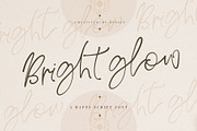 Bright Glow Script Font, a Script Font by Creativeqube Design (Thumbnail 1 of 7)