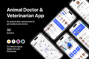 Animal Doctor & Veterinarian App, an UI Kit Template by flr.24 (Thumbnail 1 of 2)