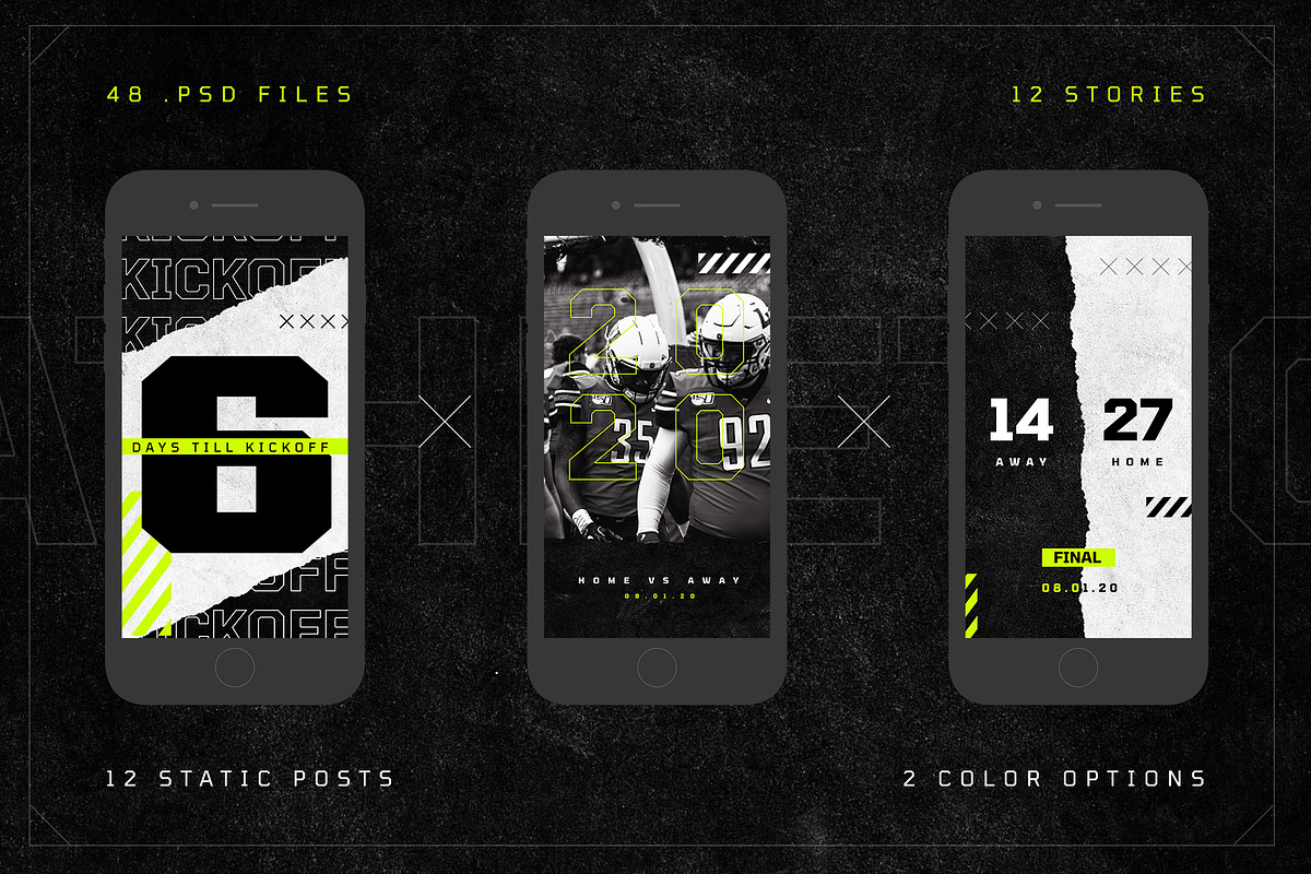 ATHLETICO 2- BALLER INSTAGRAM KIT, a Social Media Template by GOAT Design Co. (Photo 5 of 13)