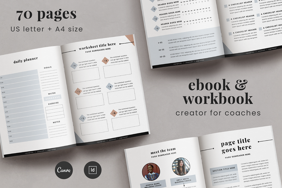 eBook + Workbook for Coaches, a Design Template by Studio Soluna (Photo 1 of 17)