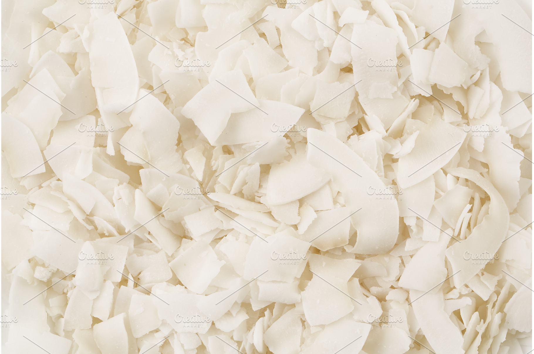 Coconut flakes or chips background, a Food & Drink Photo by NataPhoto