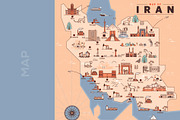 Iran Map Illustration, an Illustration by Kursat Unsal (Thumbnail 4 of 6)