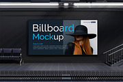 Train Station Billboard Mockup, an Advertising Mockup by Modaldesain (Thumbnail 1 of 3)