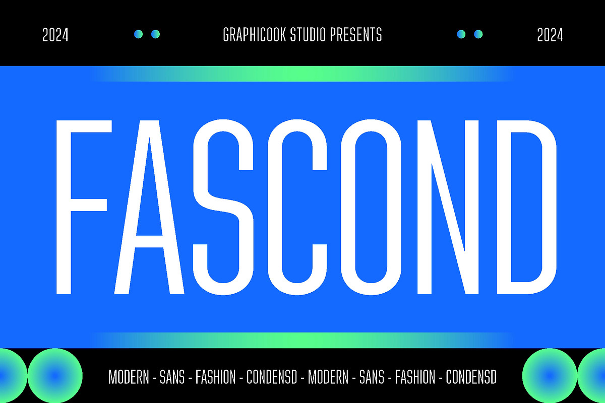Fascond, a Sans Serif Font by graphicook (Photo 1 of 10)