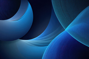 Abstract Blue Curves and Spheres Dig, a Photo by Pixeness Studio