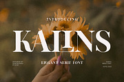 Kalins Elegant Ligature Serif Font, a Serif Font by Graphicxell (Thumbnail 1 of 8)