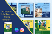 Instagram Kids Summer Camp Templates, a Social Media Template by Qamso Designs (Thumbnail 1 of 3)