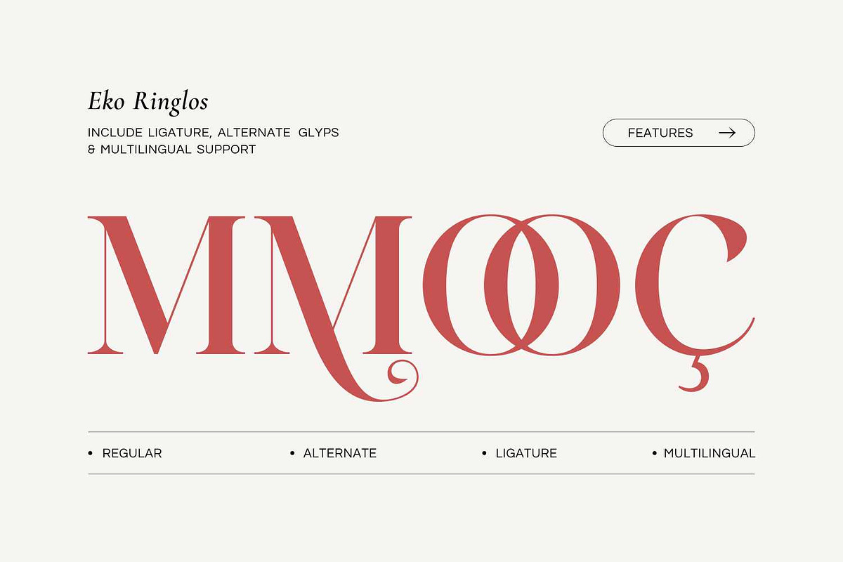 Eko Ringlos - Beautiful Serif Font, a Serif Font by Imoodev (Photo 4 of 5)