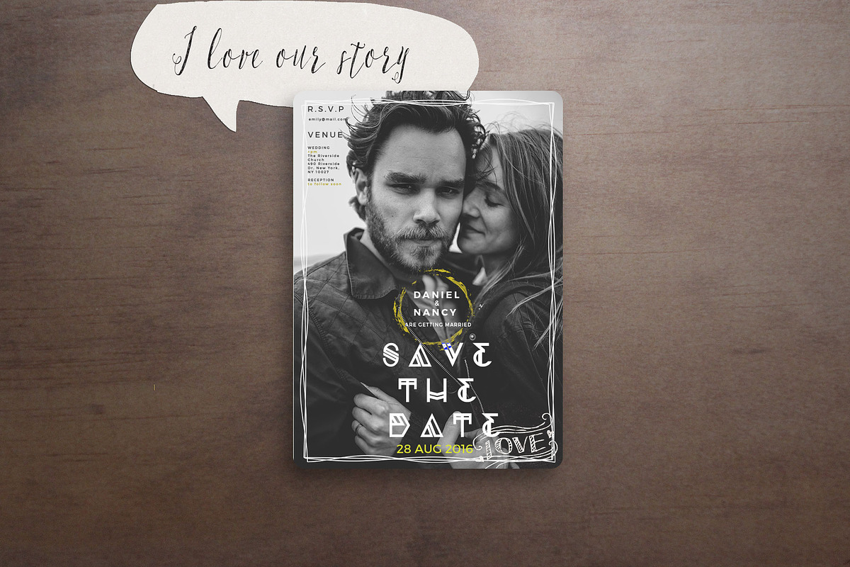 Wedding Save the Date Card/Invite!, an Invitation Template by Kreativity13