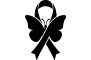 Breast Cancer Ribbon with Butterfly, a Seasonal Illustration by balal (Thumbnail 10 of 17)