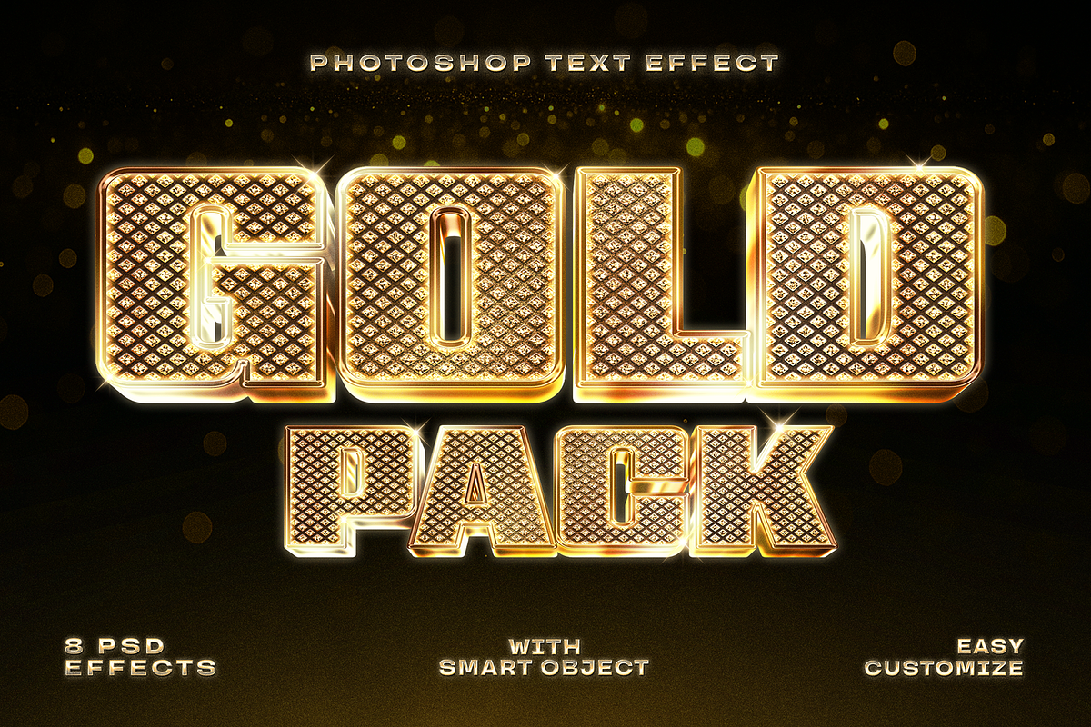 Luxury Gold Text Effects, a Layer Style Add-On by Sixtysix Labs (Photo 1 of 9)