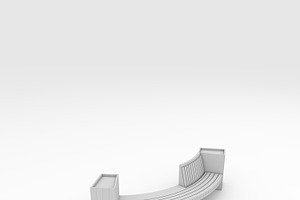 3D Model Bench Park 9