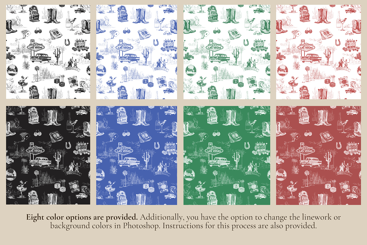 Las Vegas Toile de Jouy Pattern, a Background Graphic by Hughes Studio (Photo 8 of 11)