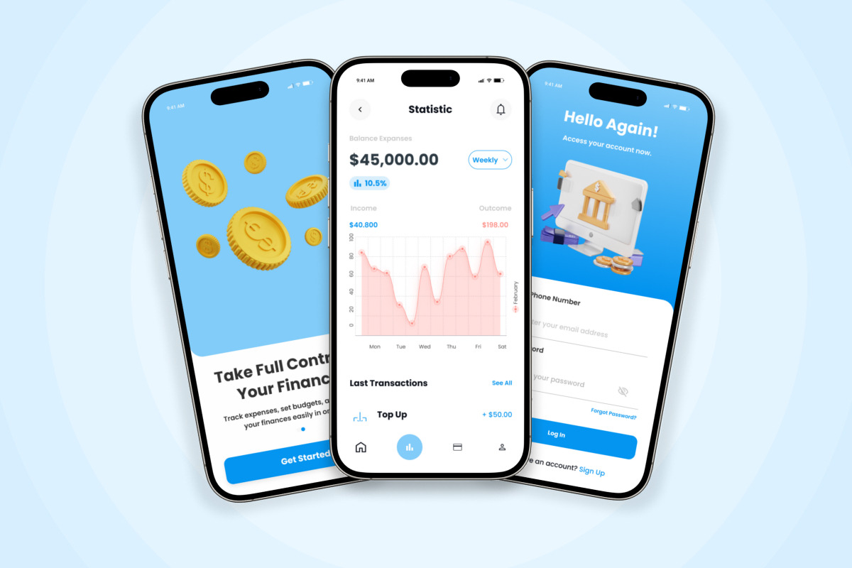 Winsay - App UI Kit for Digital Bank, an App Template by twinstd (Photo 4 of 5)